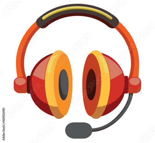 Wireless stereo headphones for listening to music on a white background