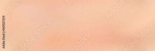 Widescreen peach bg with satin texture, slight gradation and noise as a seamless pattern. Summer soft gradient mesh background. Elegant pastel fabric. Wedding background. Vector illustration.