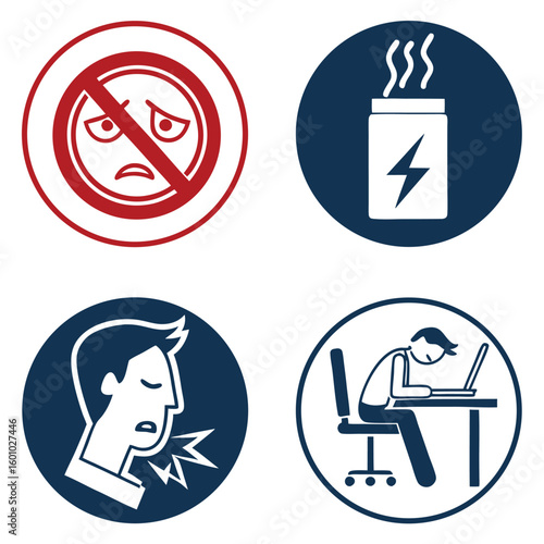 Signs of modern life issues: a set of graphic illustrations.