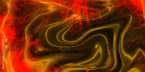 Acrylic hand painted background for design and template. Painting with a Red and dark color scheme smoky flowing design background. The intense contrast and dynamic shapes create a dramatic