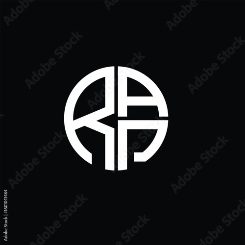 RAP logo RAP icon RAP monogram RAP letter minimalist Circle flat Unique modern abstract logo design.