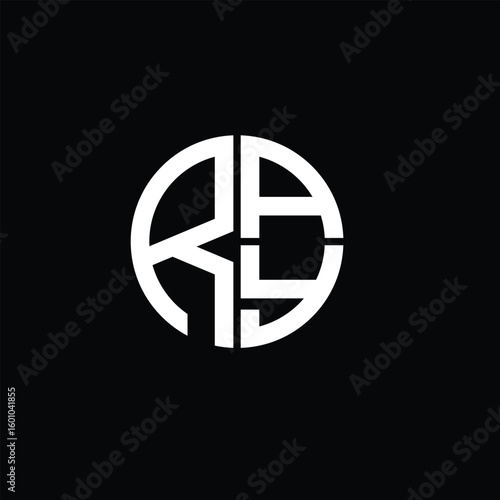 Free Download RAY logo RAY icon RAY monogram RAY letter minimalist Circle flat Unique modern abstract logo design. - GFXLoad