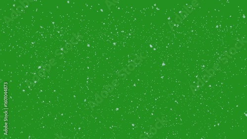 Winter snow falling on green screen

