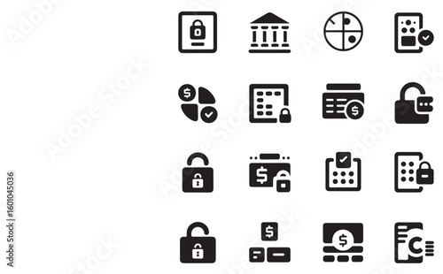 Real estate web icon set: vector business and finance symbols for internet and mobile communication