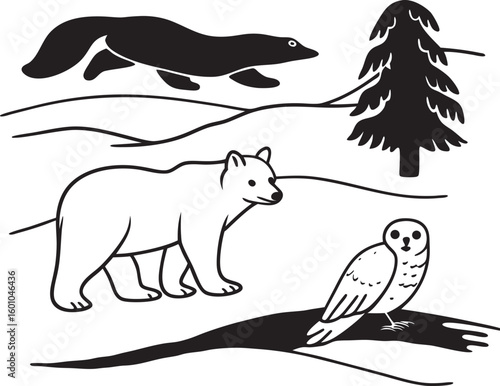 polar bear on a branch