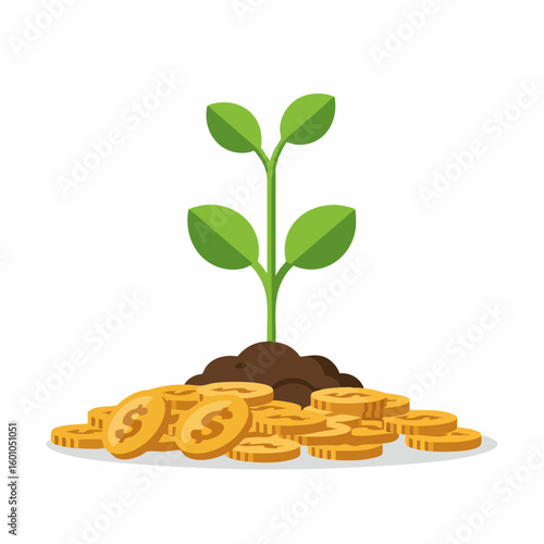 Financial growth investment profit money saving business concept
