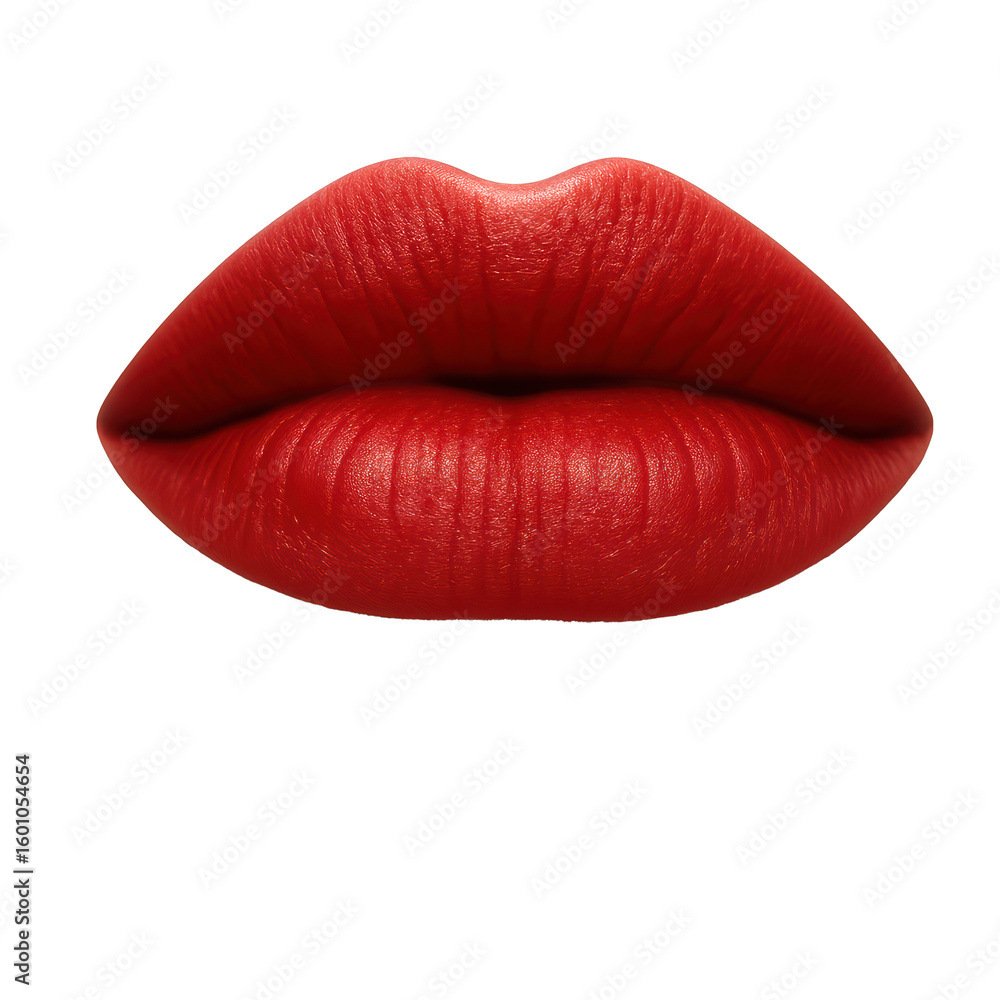 PNG Vibrant red lips illustration PNG Vibrant red lips illustration