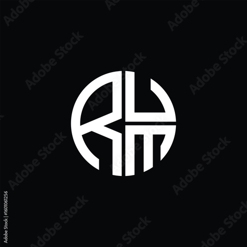 RUM logo RUM icon RUM monogram RUM letter minimalist Circle flat Unique modern abstract logo design.
