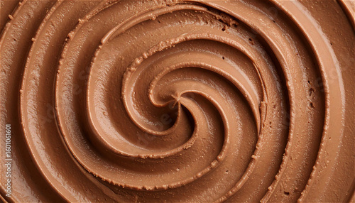 close up texture of Chocolate ice cream swirl