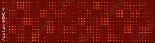 Soft and smooth abstract halftone gradient dots technology. Halftone gradient background. Futuristic pattern of dots collected in squares. Color effects in vector.