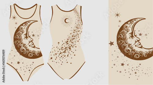 Elegant Vector Leotard Designs for Gymnastics and Dancewear
