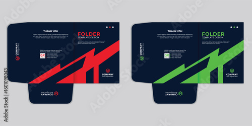 corporate presentation folder template combining creative professionalism with a sleek, modern design. perfect for business branding, client proposals, and premium document presentations.