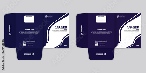 professional and stylish corporate presentation folder template. perfect for luxury branding, business documents, and custom designed folders for a polished company image.