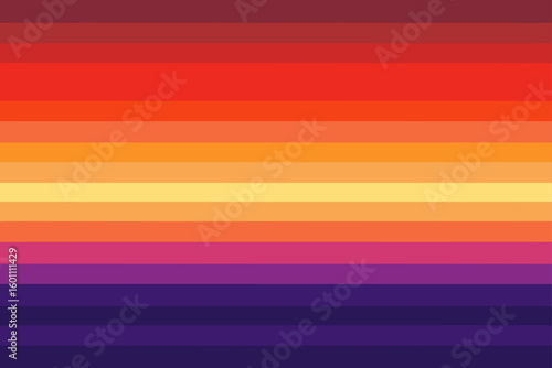Horizontal stripes gradient warm to cool colors orange