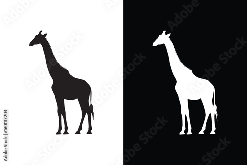 Giraffe icon isolated vector icon illustration on white background.