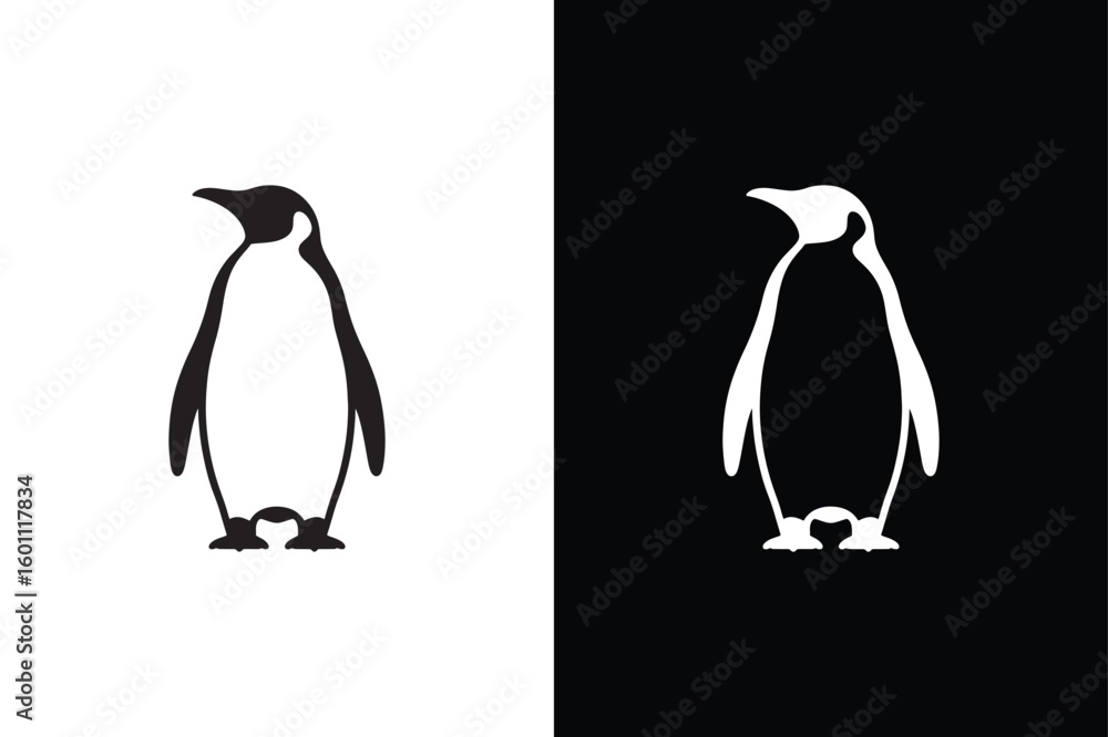 Naklejka premium Penguin icon isolated vector icon illustration on white background.