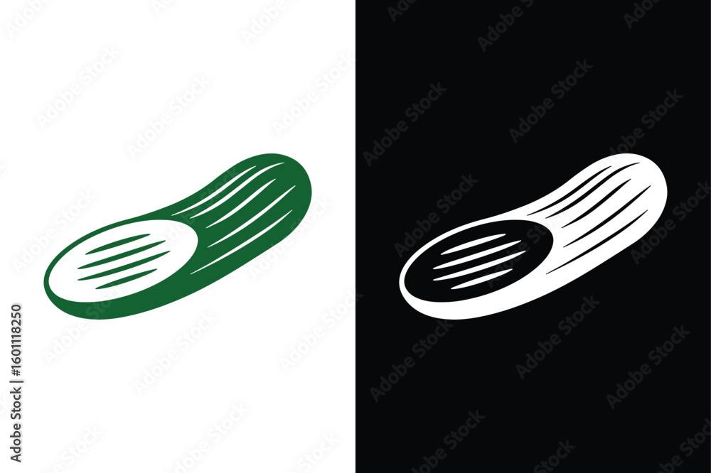 Cucumber icon isolated vector icon illustration on white background. Cucumber icon isolated vector icon illustration on white background.