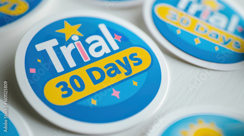 Thirty day free trial offer badge
