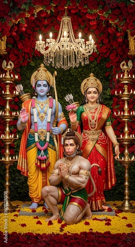 Download lord rama sita hanuman hd wallpaper for mobile desktop background god hinduism india bhagwan