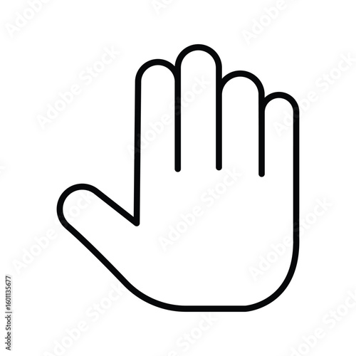 ChatGPT said:
Stop hand, warning gesture, palm icon vector illustration in outline, flat, minimal, alert, security, communication, attention, symbol, caution, interface.