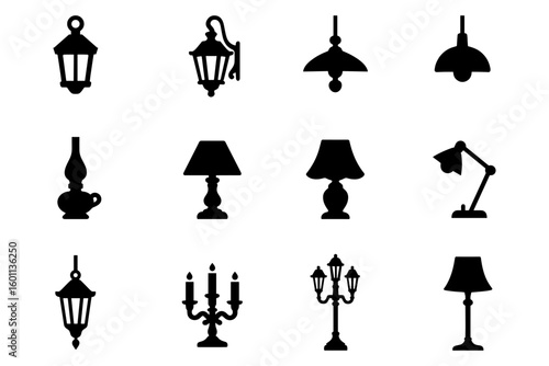Silhouette collection of vintage and modern lamp designs