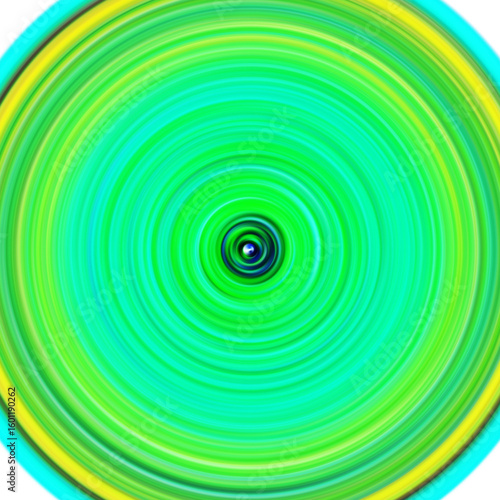 Colorful radial motion effect. Abstract rounded background. Color curves and sphere.