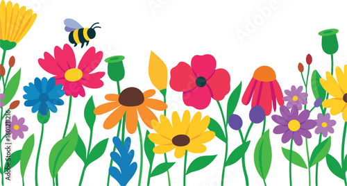 spring flowers. vector