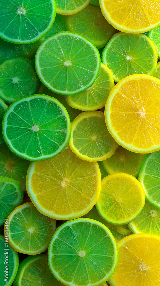 Vibrant Citrus Slices: A Colorful Medley of Lemons and Limes Vibrant Citrus Slices: A Colorful Medley of Lemons and Limes