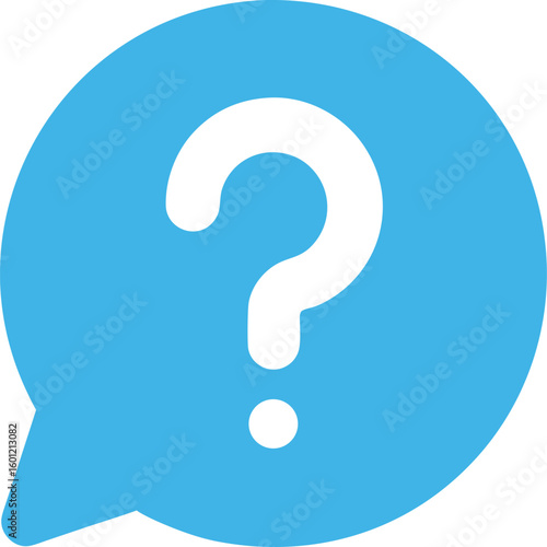 Question bubble uncertainty or help icon design
