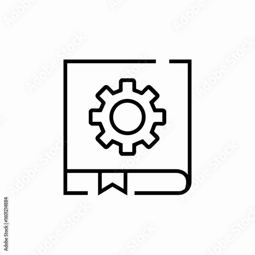 book settings icon sign vector