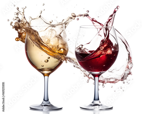 red wine pouring into glass isolated on white background. PNG Transparent file type with high definition quality And vibrant color grading Available.