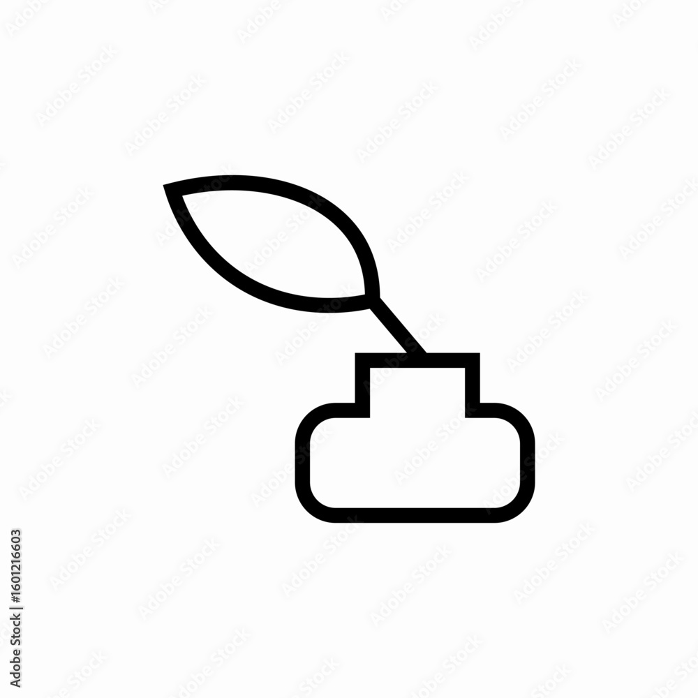 Obraz premium ink feather icon sign vector