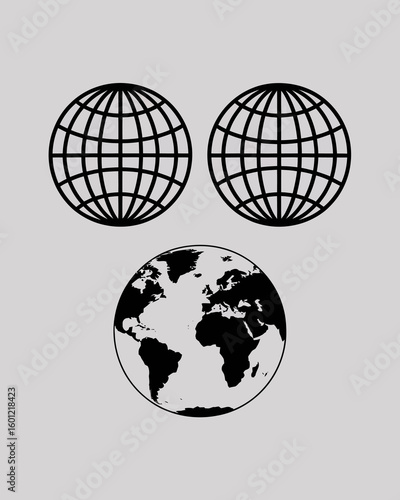 world map and globe