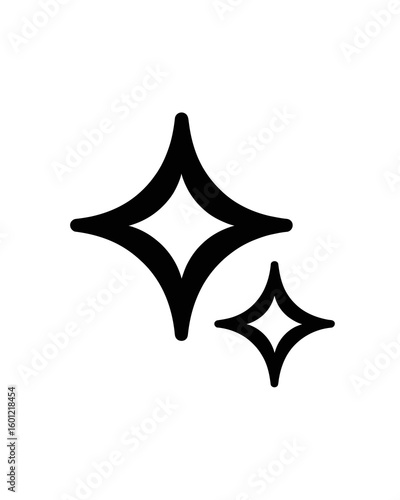 black and white star