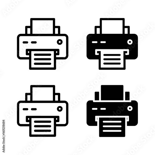 printer icon set