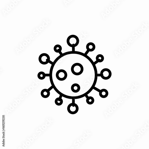 virus bacteria icon sign vector