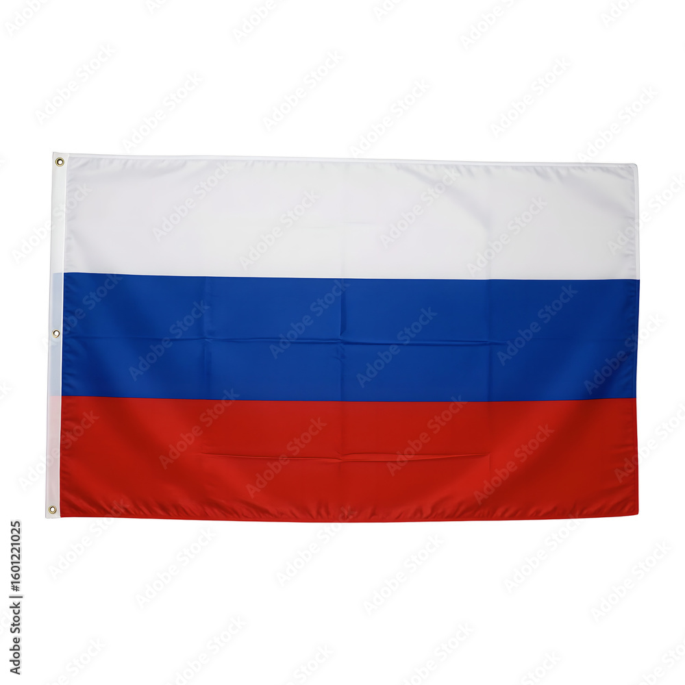 Obraz premium A vibrant and symmetrical depiction of the Russian flag showcasing its iconic white blue and red horizontal stripes