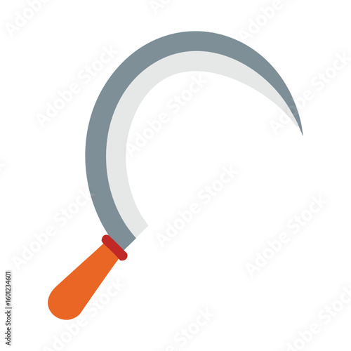 Sickle vector harvesting tool agriculture farm equipment icon