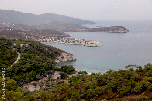 bay, Foca bay, seaside, peaceful beaches, birds-eye view beaches, hills,