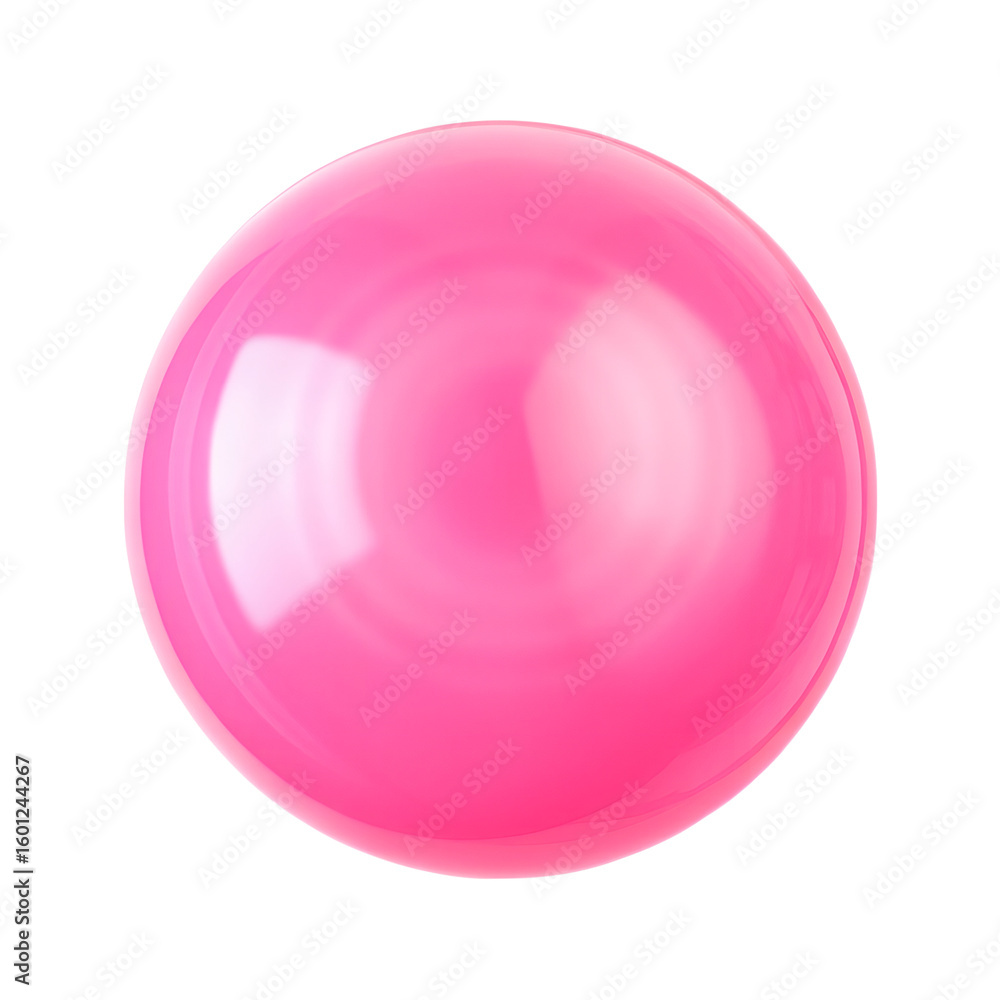 Obraz premium Shiny pink bubble isolated
