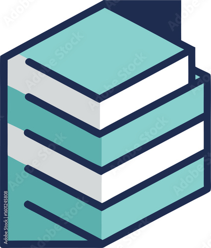 Paper stack document icon for business and administration