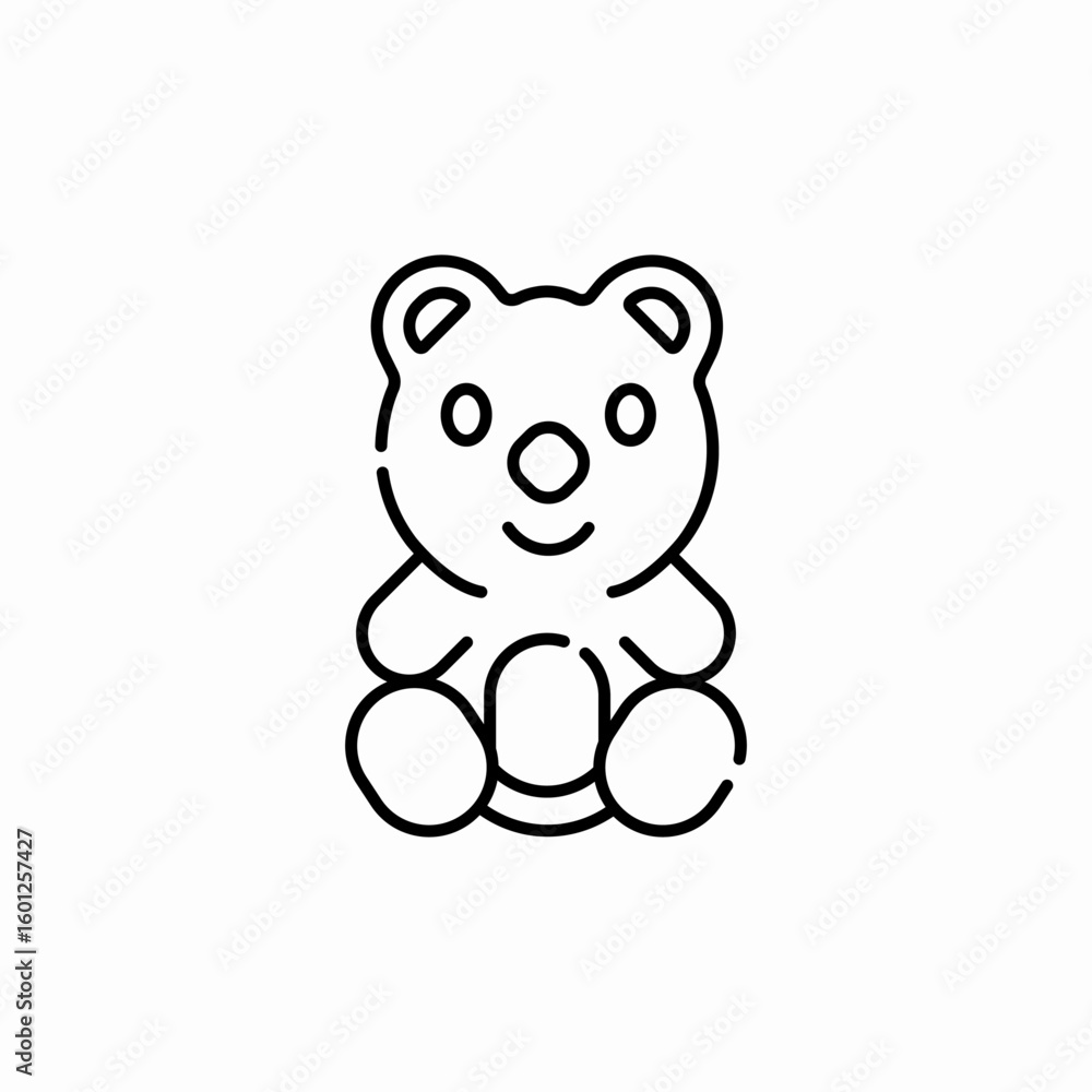 Obraz premium teddy bear icon sign vector