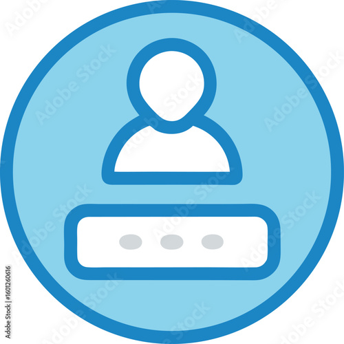 Login access symbol icon for user entry and security