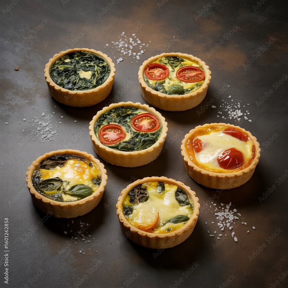 Assorted Gourmet Bite-Sized Quiches Assorted Gourmet Bite-Sized Quiches