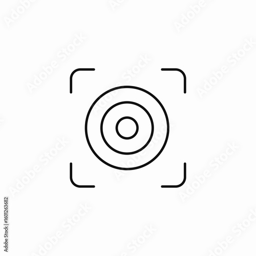 focus target reticle icon sign vector