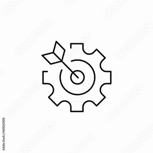 gear target strategy icon sign vector