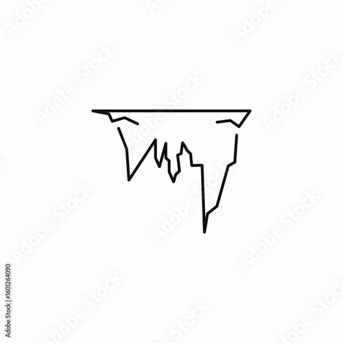hanging ice icicles icon sign vector