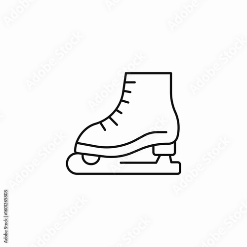 ice skate shoe icon sign vector