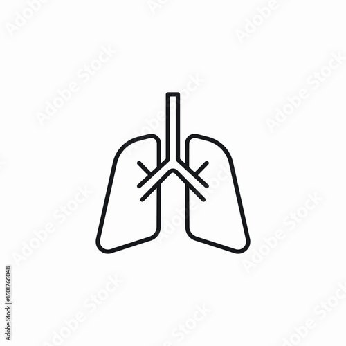 lung organs icon sign vector