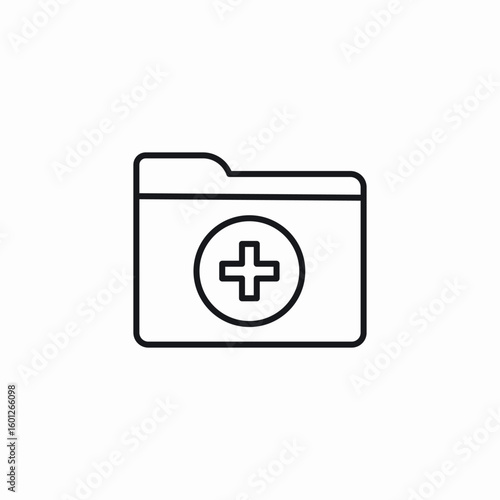 medical file folder icon sign vector